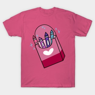 Pink Sparkly Crayon Box T-Shirt